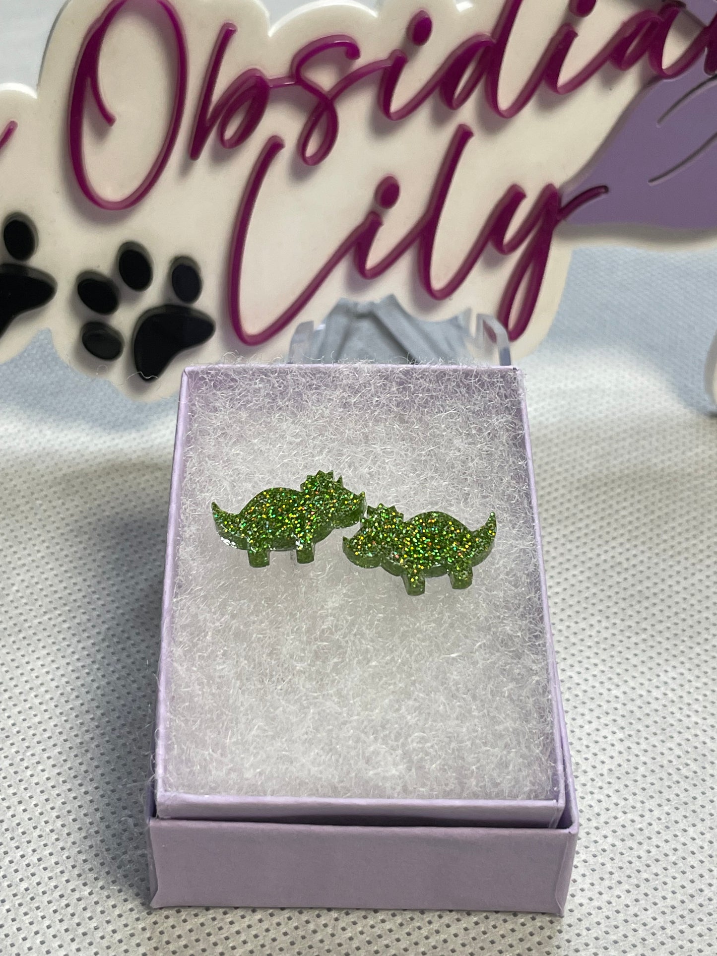Triceratops Studs