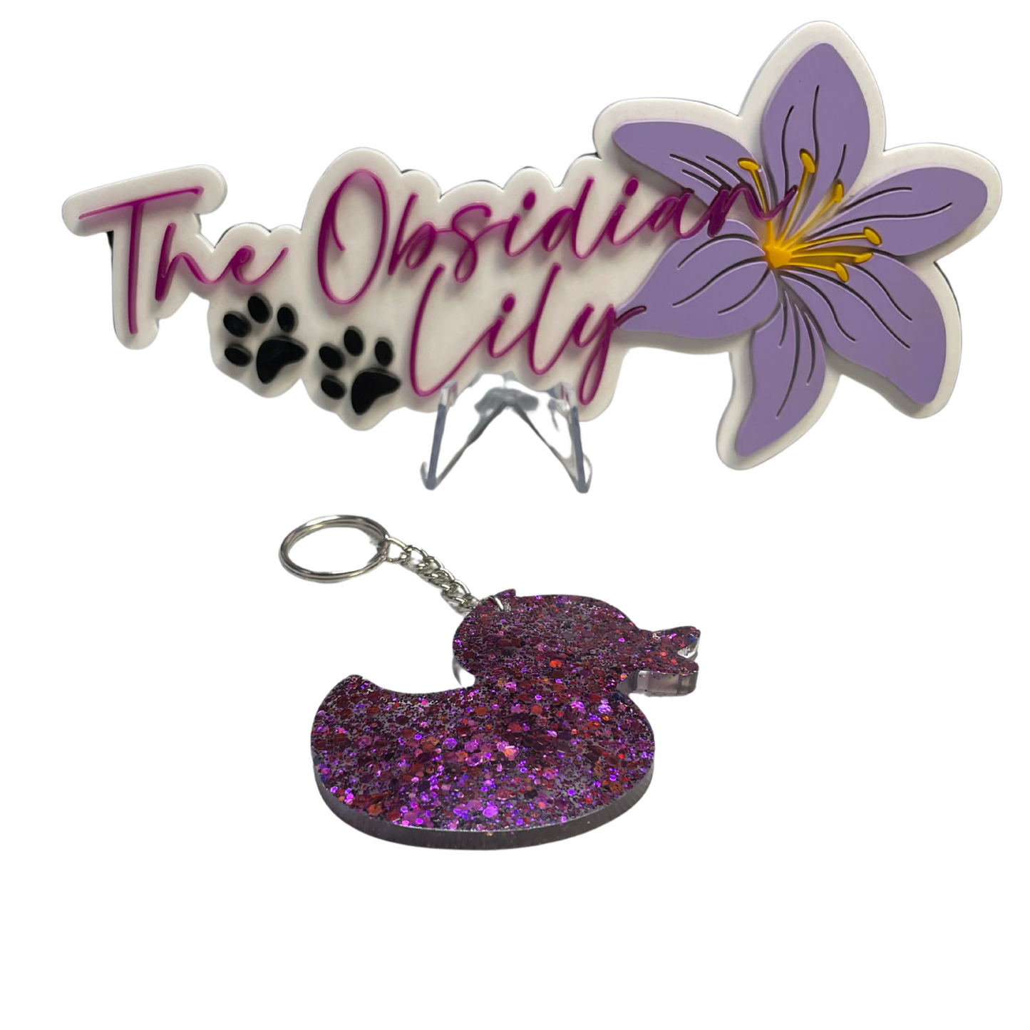 Purple Duck Keychain