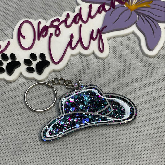 Cowgirl Hat Keychain