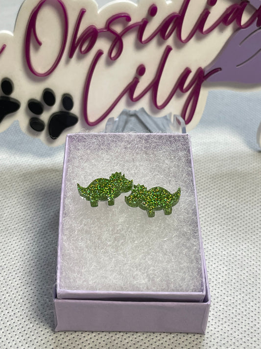 Triceratops Studs