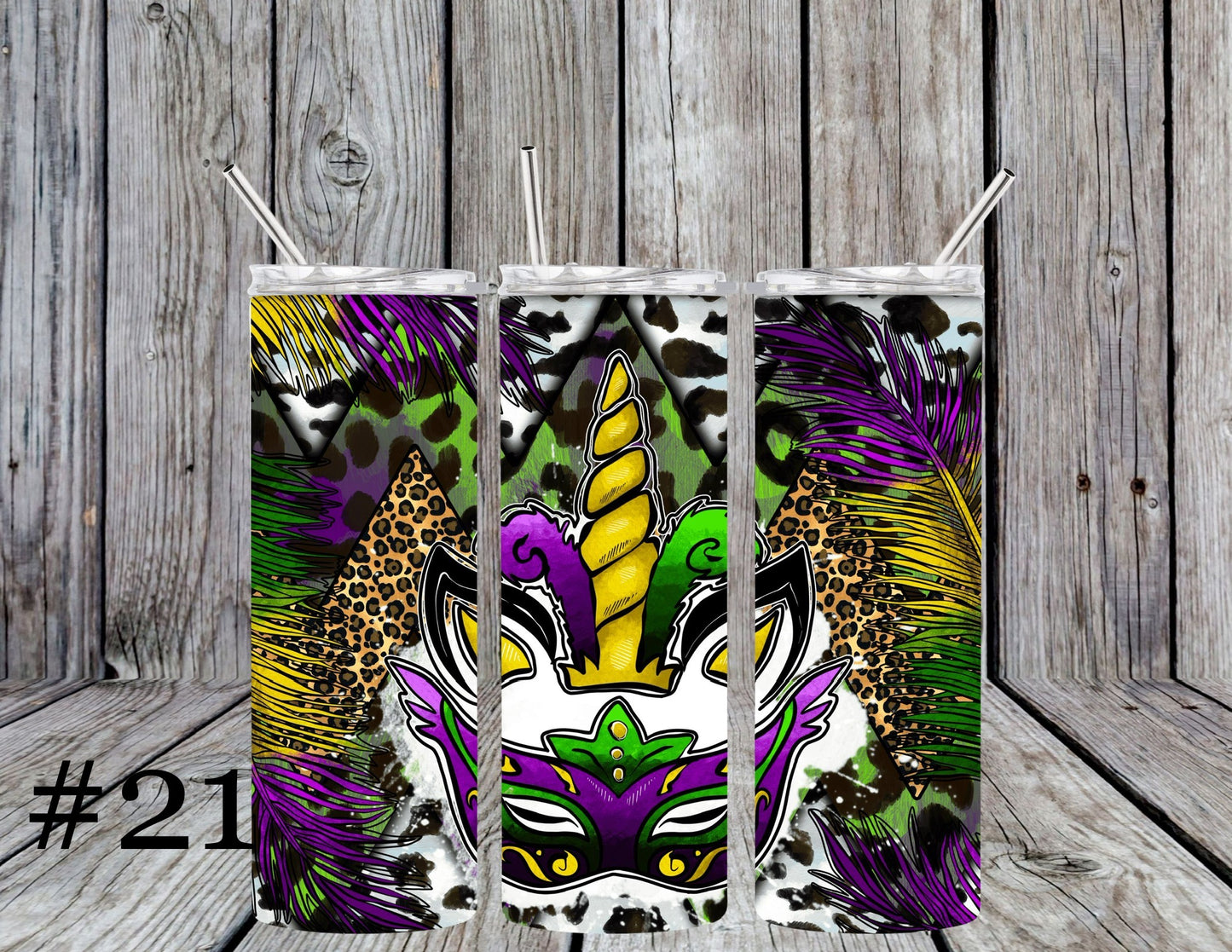 Mardi Gras 20oz Tumblers