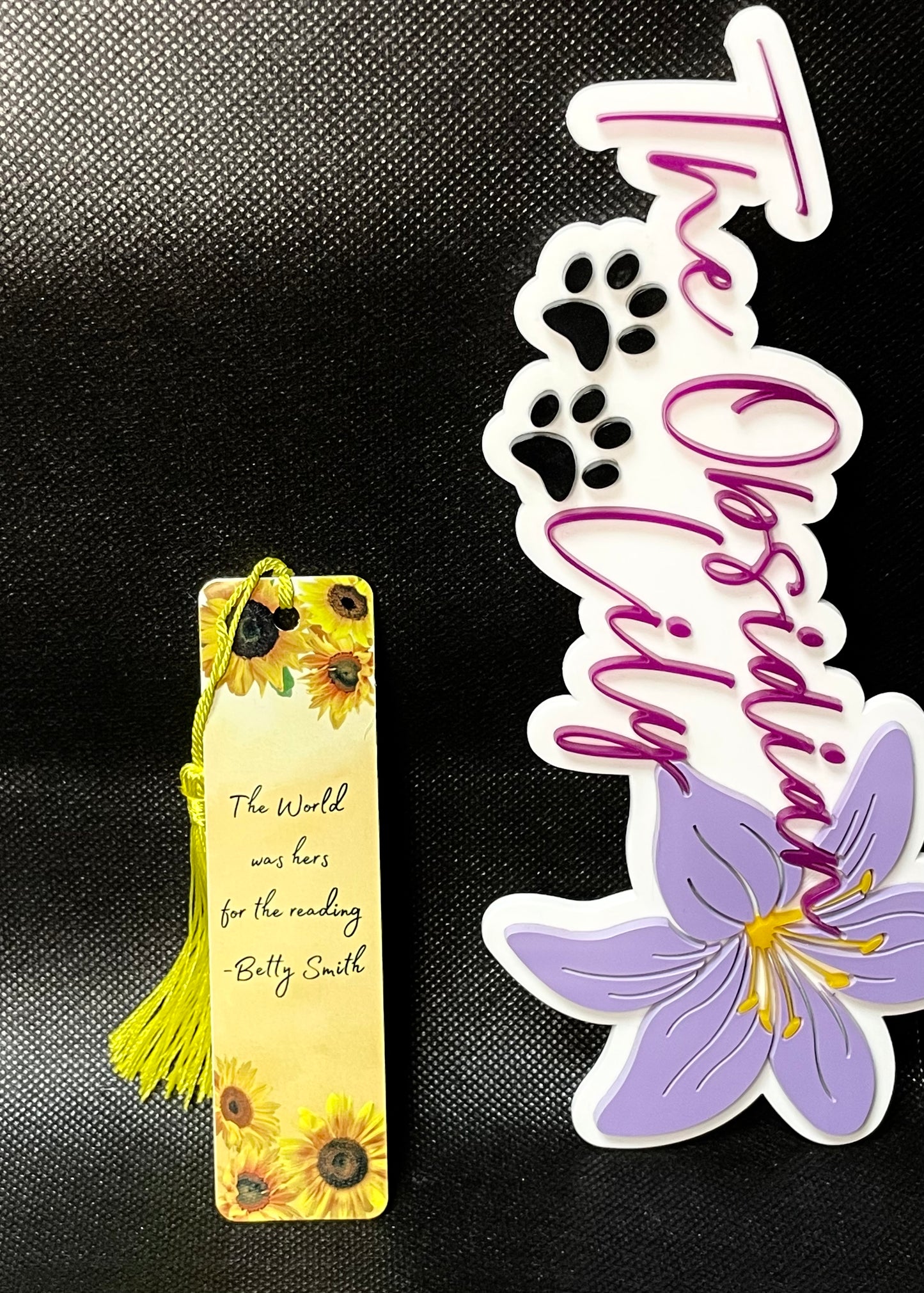 Sunflower Quote Bookmark