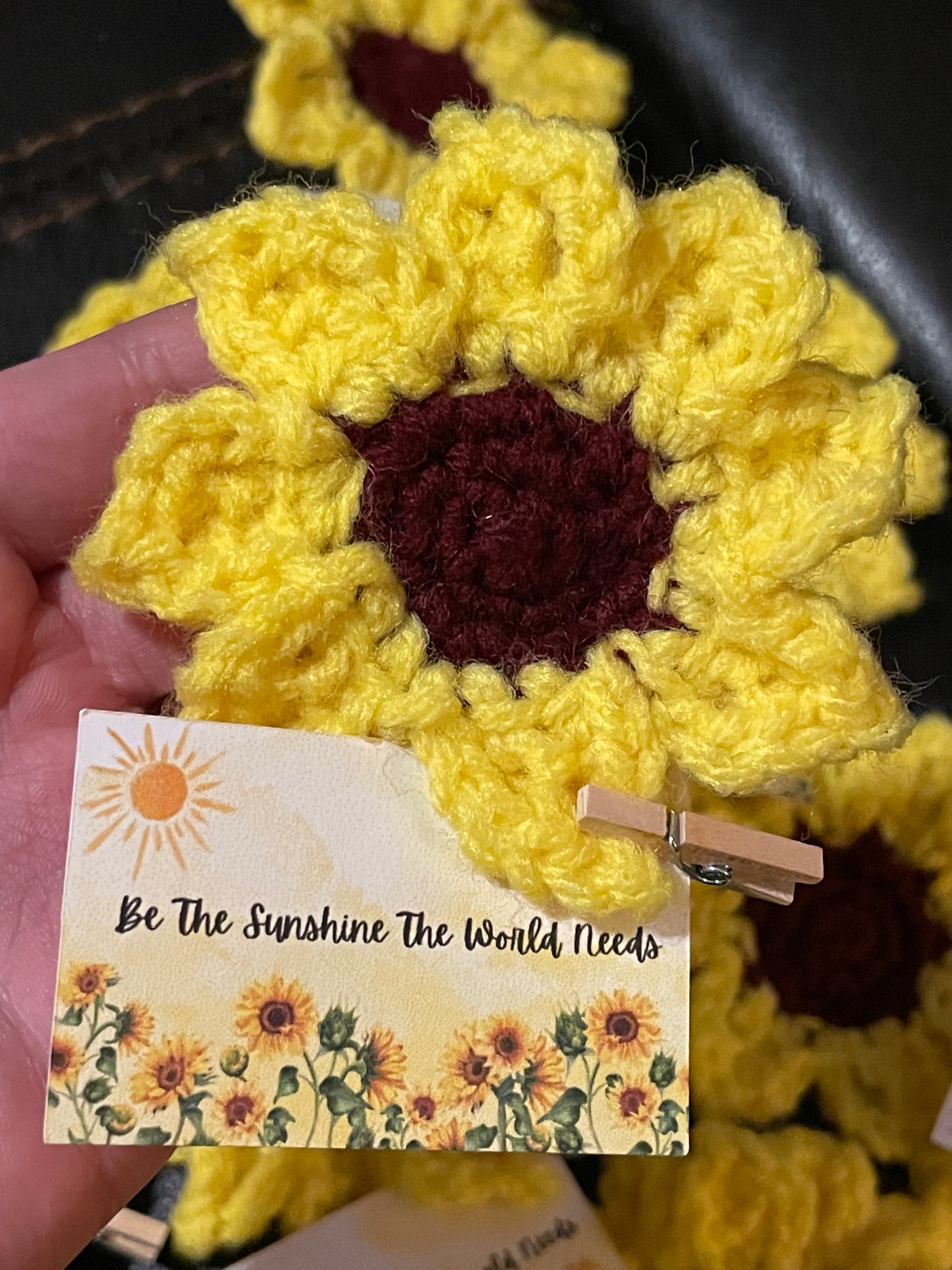 Crocheted Sunflowers (12 Pack)