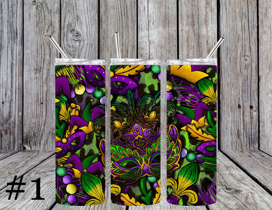 Mardi Gras 20oz Tumblers