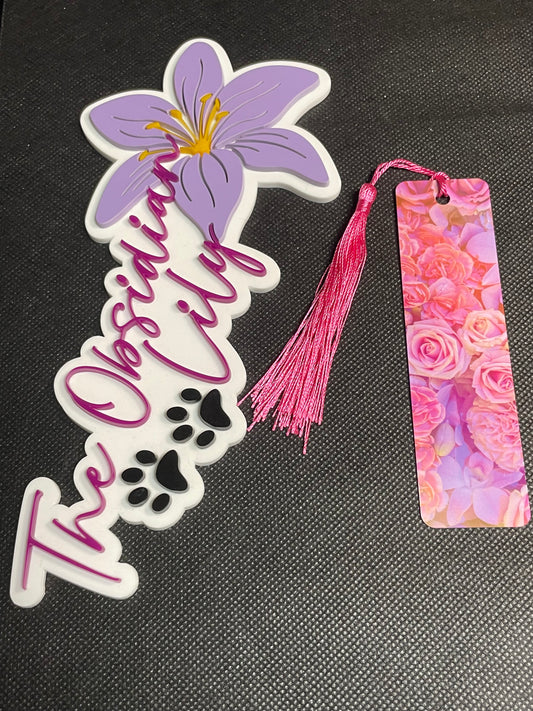 Pink Floral Bookmark