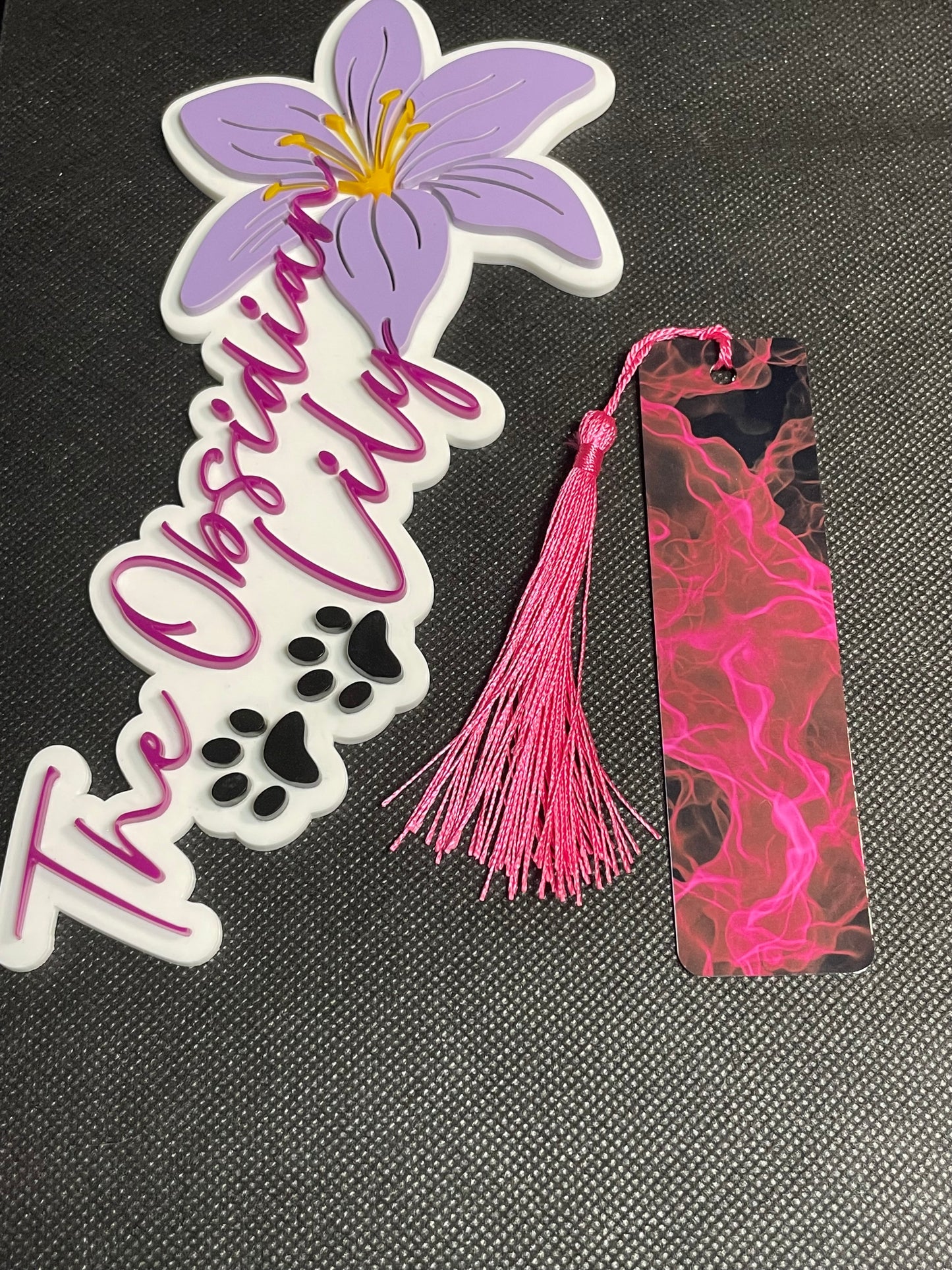 Hot Pink Flame Bookmark