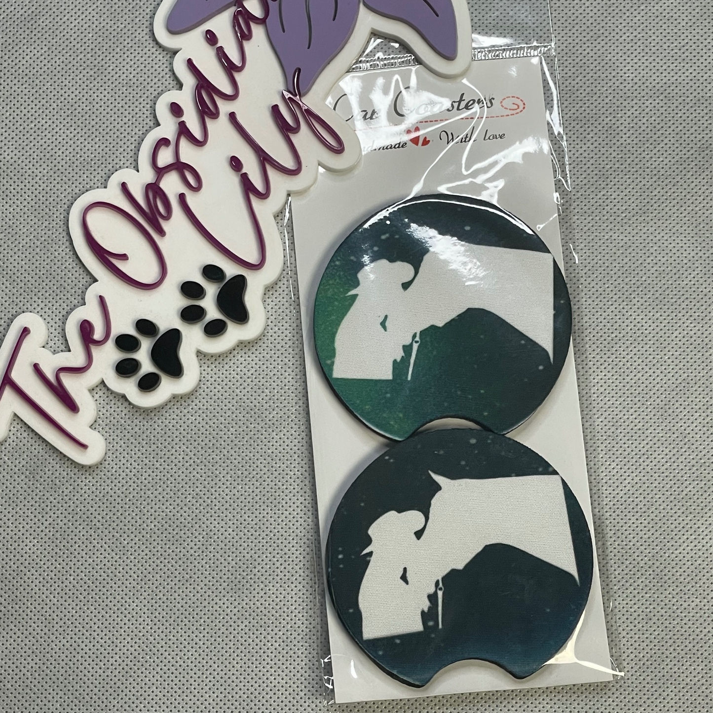 Girl & Horse Neoprene Car Coasters