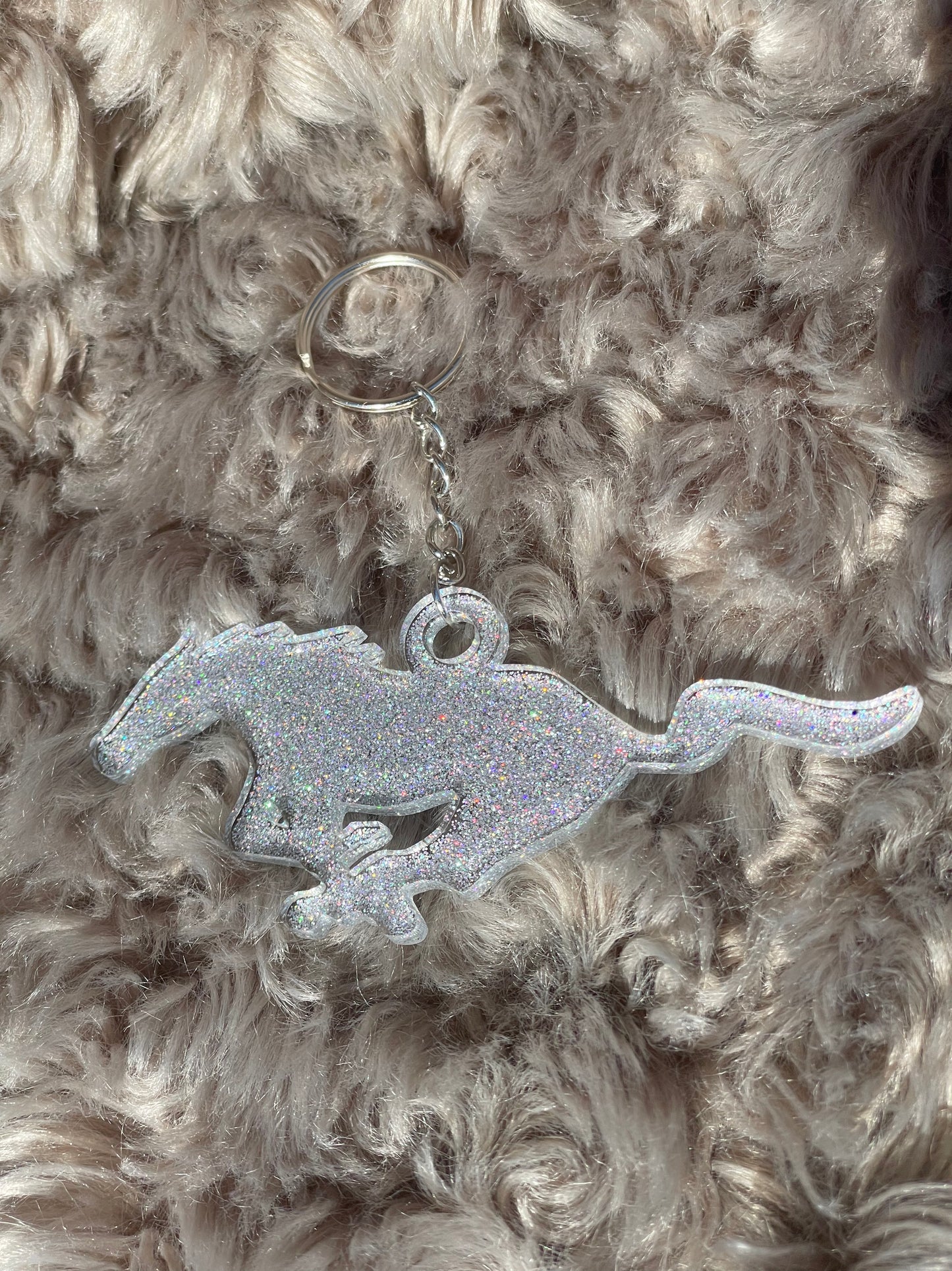 3D Silver Haze - Pony Keychain