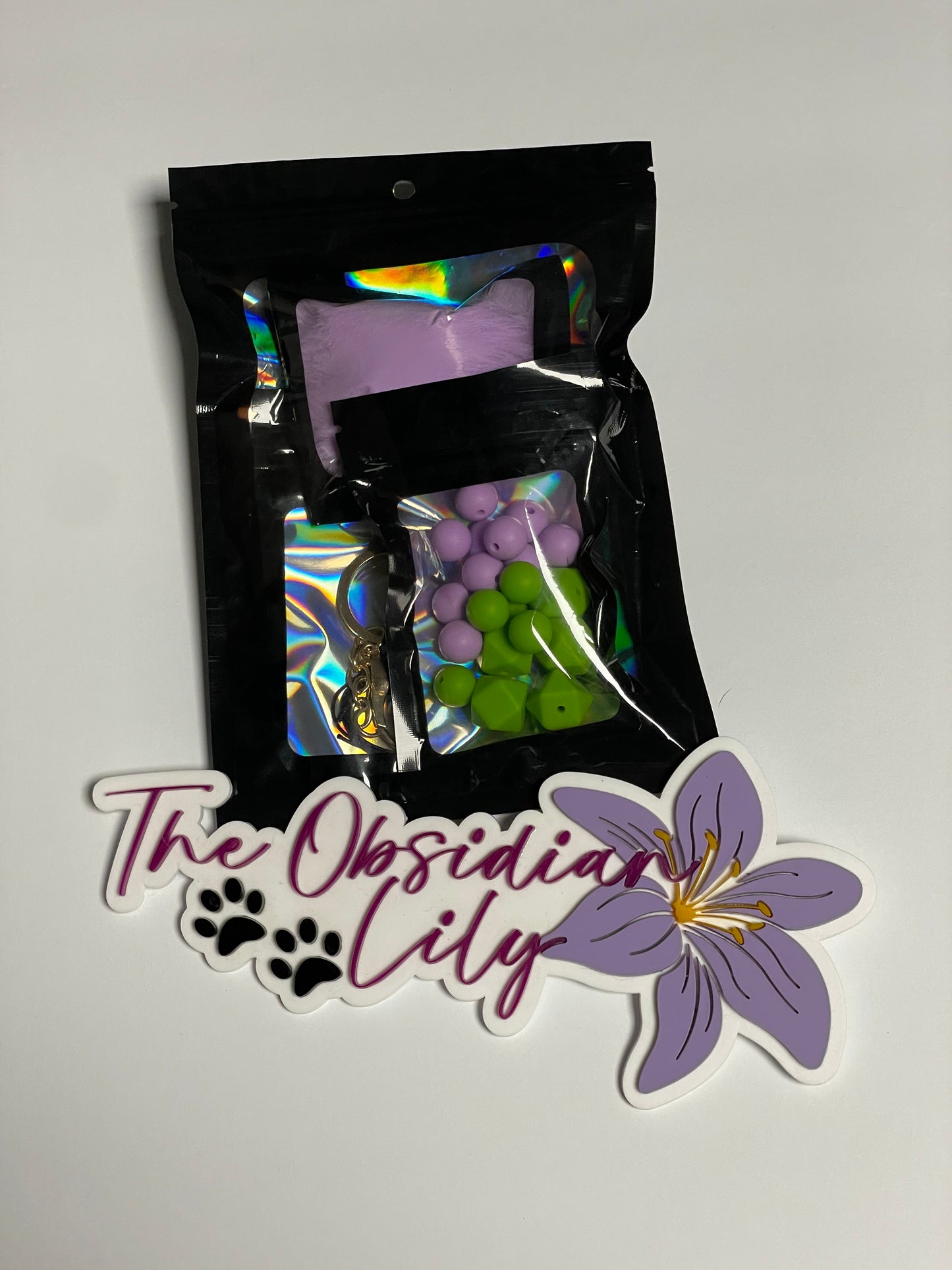 Purple and Green DIY Wristlet Kit