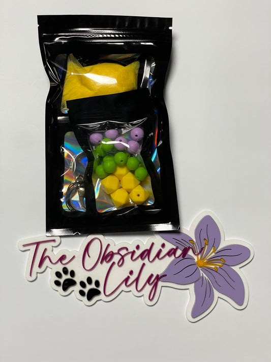 Yellow, Green, And Purple DIY Wristlet Kit