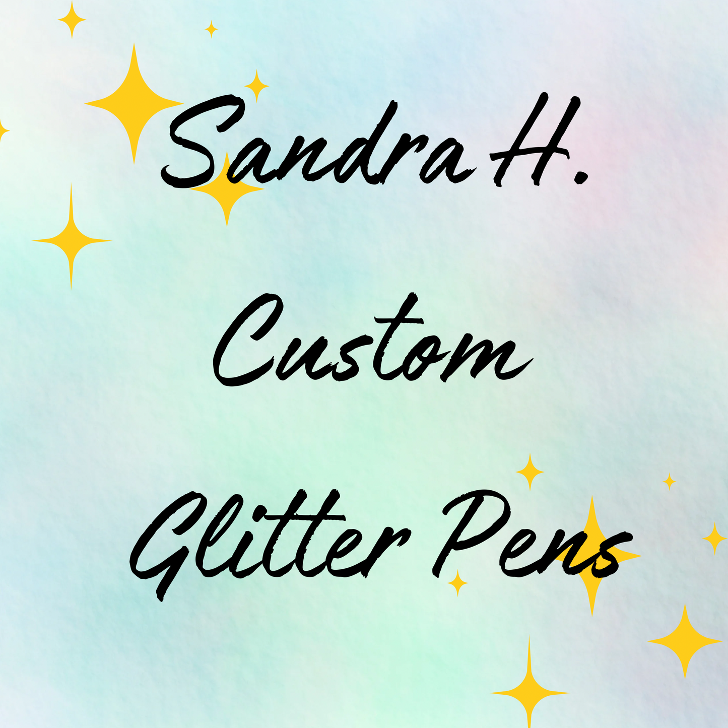 Sandra H. Custom Glitter Pens