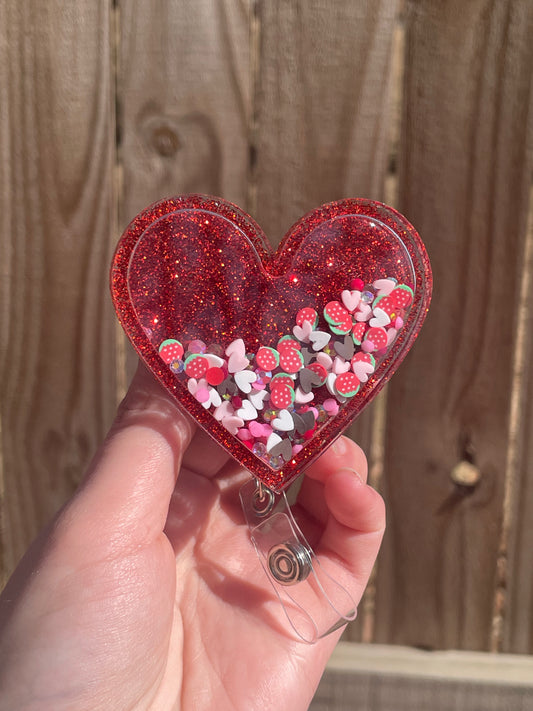 Heart Shaker Badge Reel (Interchangeable)