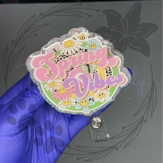 Spring Vibes Badge Reel (Interchangeable)