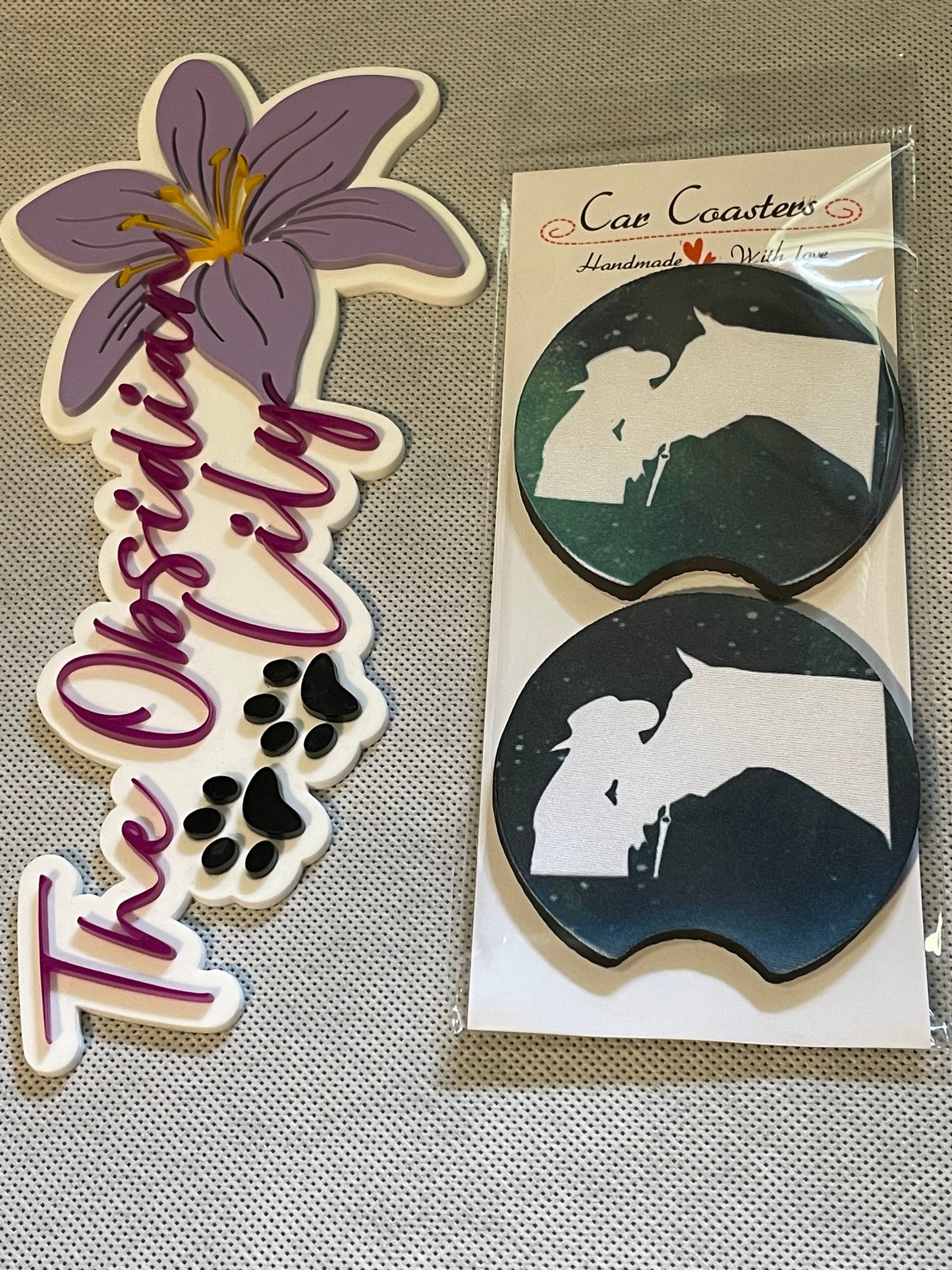 Girl & Horse Neoprene Car Coasters - 2 Pack