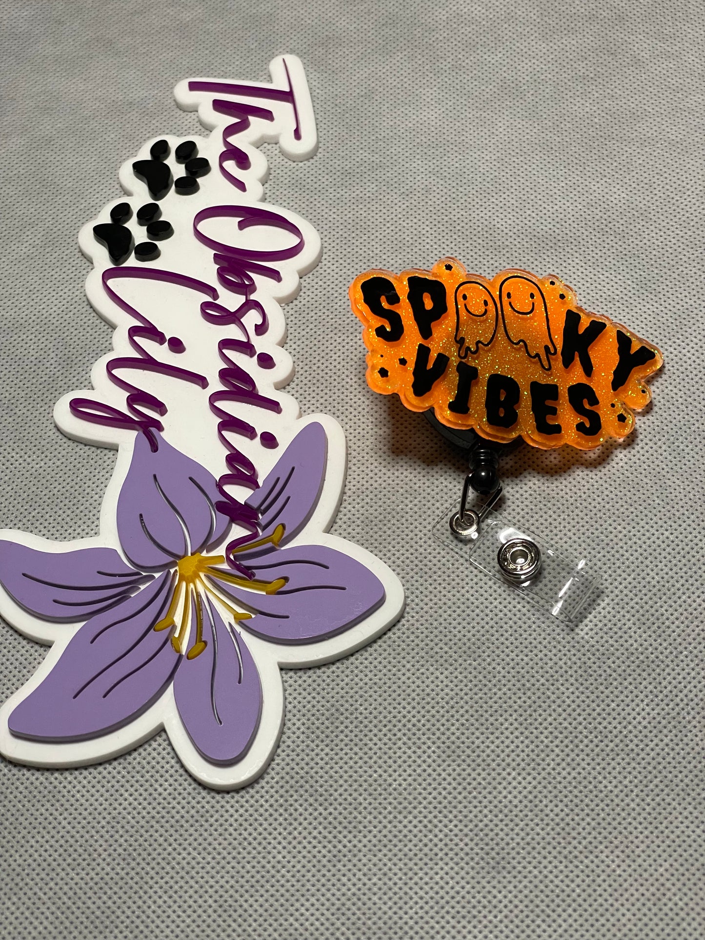 Spooky Vibes Badge Reel (Belt Clip)