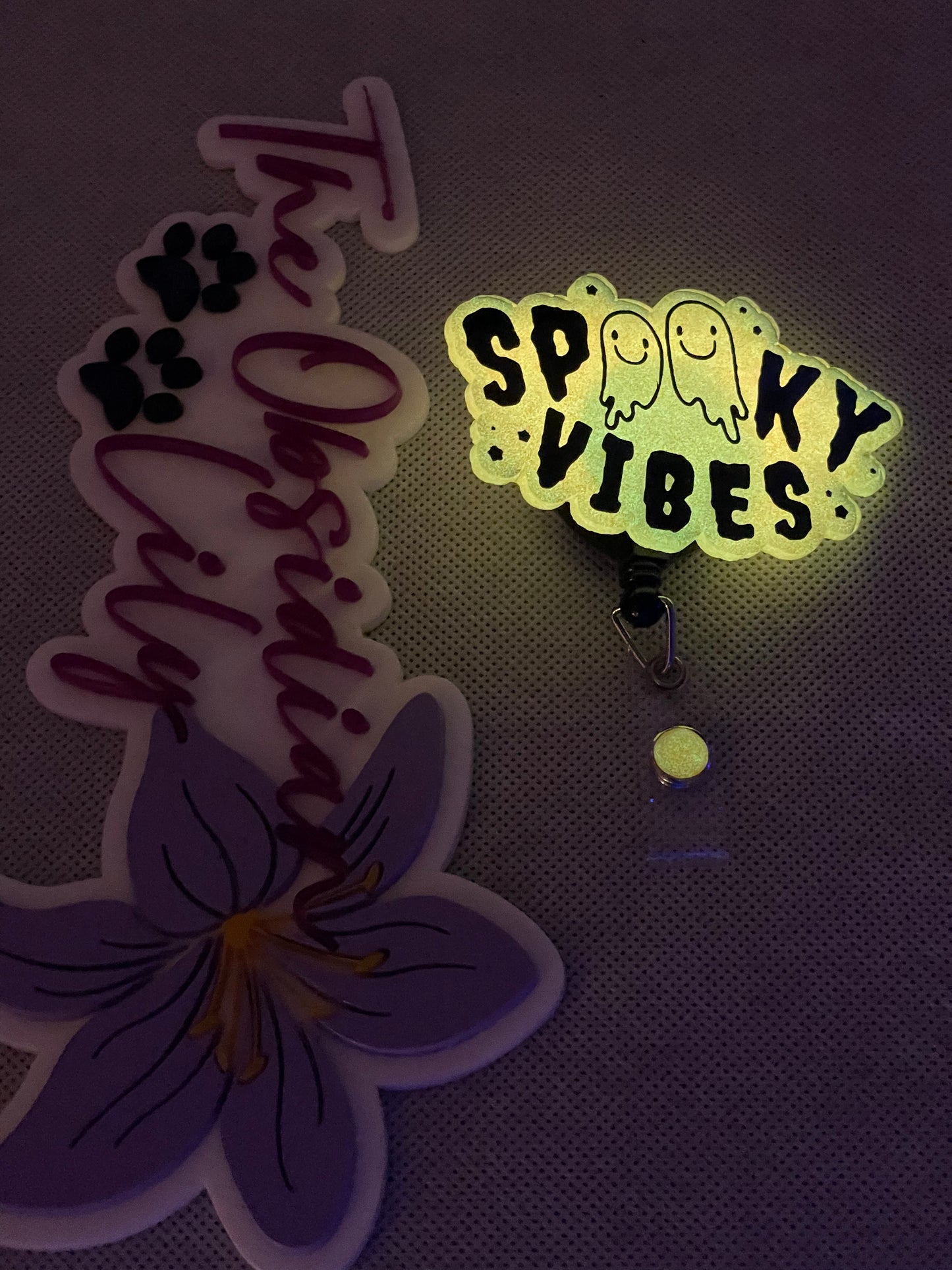 Spooky Vibes Badge Reel (Belt Clip)