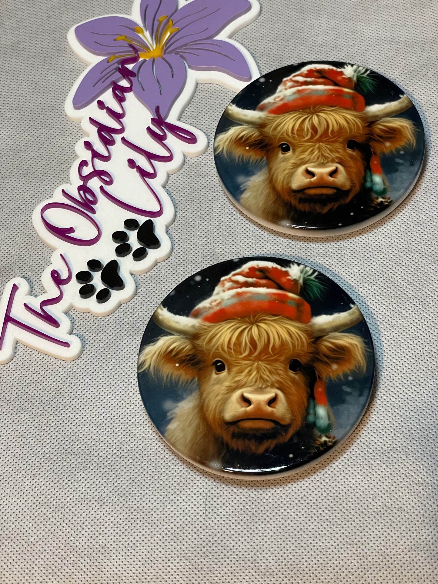 Christmas Cow House Coasters