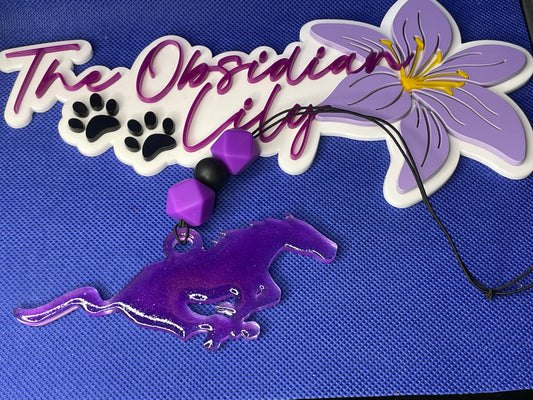 Purple Pony Inspired Rearview Mirror Hanger (GLOW)