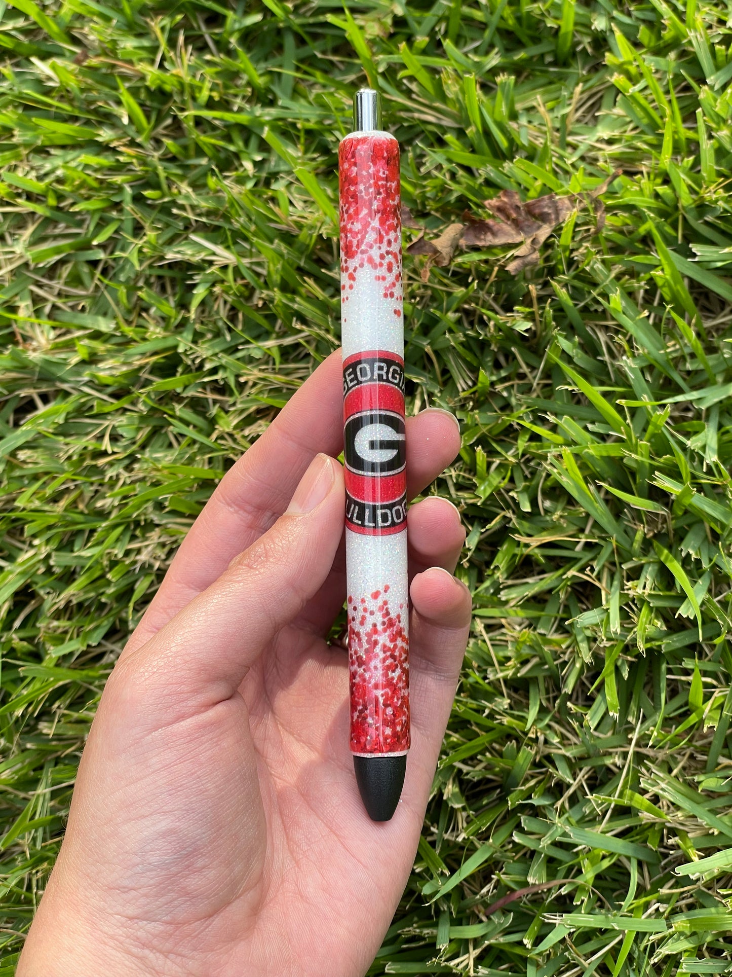 Bulldog Inspired Glitter Pen