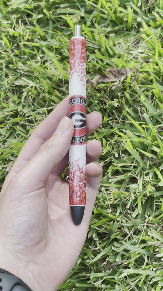 Bulldog Inspired Glitter Pen